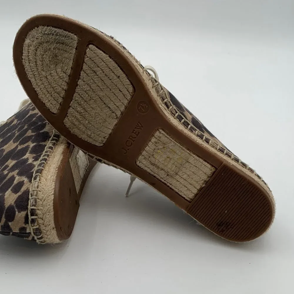 Leopard Print Espadrille Sneakers size 7.5